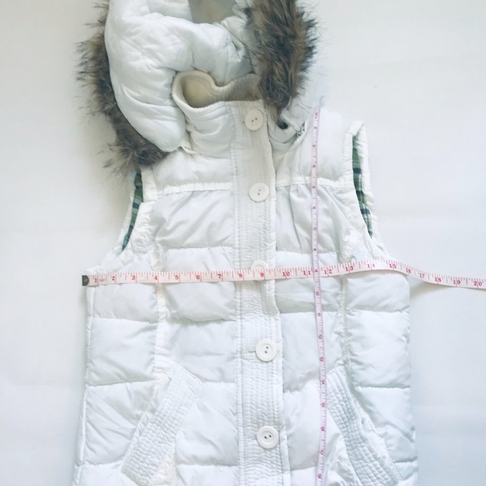 Aeropostale winter puff vest white size S/P